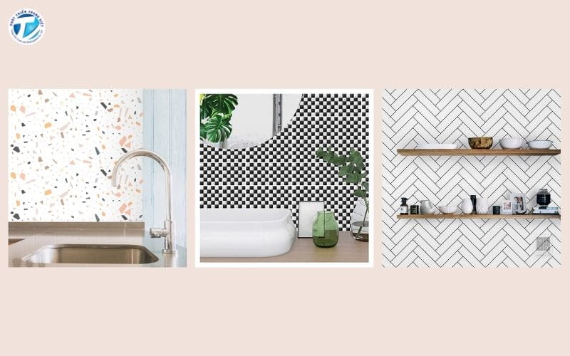 Mẫu decal gạch bông hiện đại